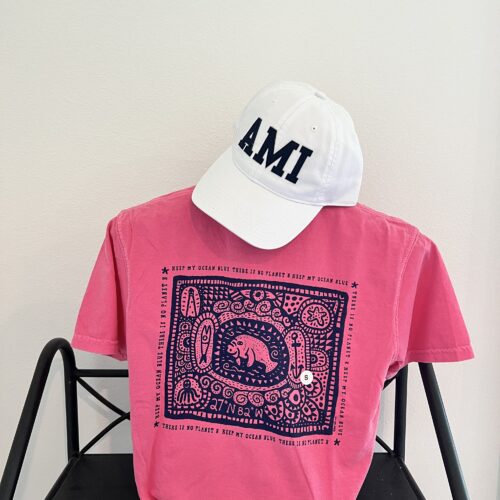 manatee with coordinates pink back